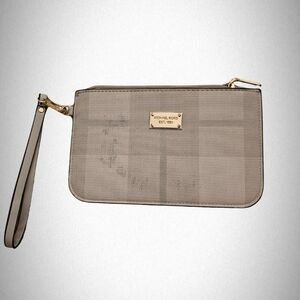 Michael Kors Gray Wristlet Clutch